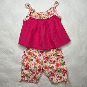 NWT Summer Tank Top and Capri Pink Pant Set Gymboree Baby Girl Size 3-6 Months